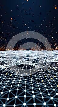 Abstract Digital Network Connection, Data Flow, Technology, Communication