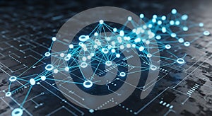 Abstract Digital Network Connection