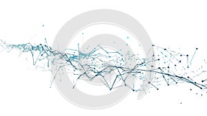 Abstract Digital Network Connection Lines Icon, vector design Generative AI