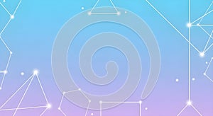 Abstract digital network connections with glowing nodes on a gradient background