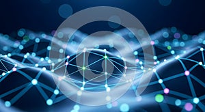 Abstract Digital Network and Data Connection Background