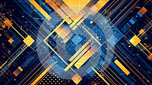 Abstract Digital Network and Data Flow Background