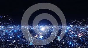 Abstract Digital Network Data Flow Background