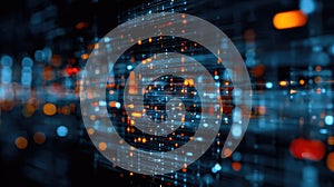 Abstract digital network data flow technology background