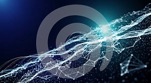 Abstract digital network data flow visualization