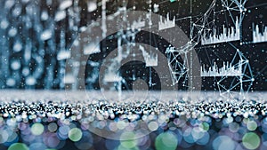 Abstract Digital Network Data Visualization with Bokeh Lights