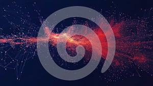 Abstract Digital Network Flow - Big Data Visualization