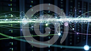 Abstract Digital Network Flow Representing Data Connectivity