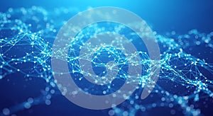 Abstract Digital Network A Futuristic Visualization of Connected Data and Information