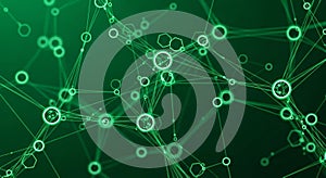 Digital Network Blockchain Connection Illustration