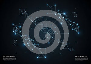 Abstract digital network illustration depicting