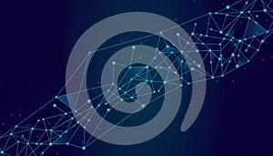 AI Data Network Abstract Background with Lines and Points a complex web of connections