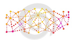 Abstract Digital Network: Interconnected Dots & Lines Pattern, vector design Generative AI