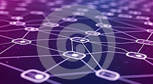 Abstract Digital Network of Interconnected Nodes and Data Points