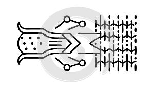 Abstract Digital Network, Internet and Global Connectivity, vector design Generative AI