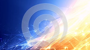 Abstract Digital Network and Light Burst