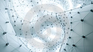 Abstract Digital Network Structure Background