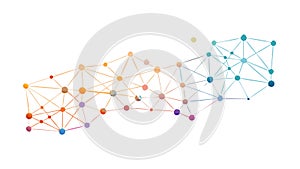 Abstract Digital Network Structure with Light Nodes, vector design Generative AI