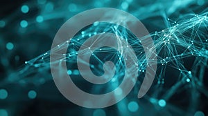 Abstract digital network forming interconnected data points