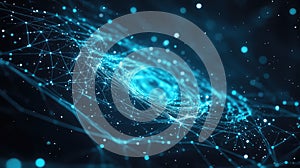 Global network connecting digital data flow technology