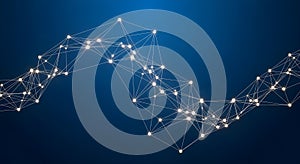 Abstract Digital Network Wave Technology Background