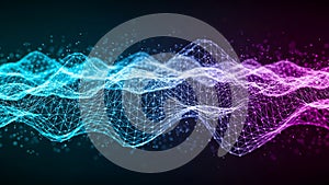 Abstract Digital Network Wave Connection