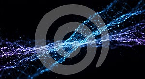 Abstract digital network wave flow visualization