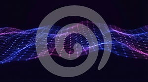 Abstract Digital Wave Network Background