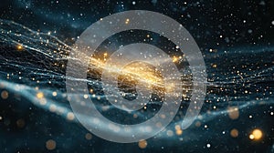 Abstract digital network waves in dark space