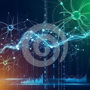 Abstract digital neural network and data visualization
