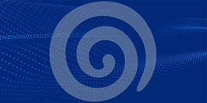 Abstract digital particle wave. Futuristic dotted wave. Big data digital code. Technology or science banner. Technology