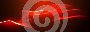 Abstract digital particle wave. Technology background. Futuristic dot wave. Network connection structure. Presentation