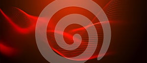 Abstract digital particle wave. Technology background. Futuristic dot wave. Network connection structure. Presentation