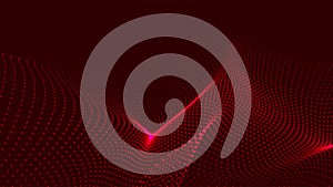 Abstract digital particle wave. Technology background. Futuristic dot wave. Network connection structure. Presentation