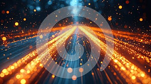 Abstract digital pathway of light