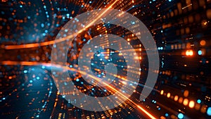 Abstract digital pattern in coding for big data servers and IT software. Concept Big Data Servers,