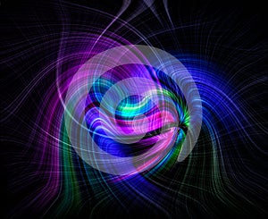 Abstract digital photo twirl background