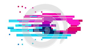 Abstract Digital Pixel Flow Transition Technology Vector, vector design Generative AI