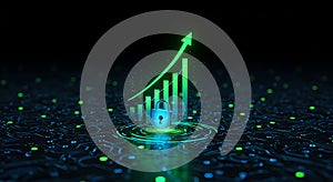 Data Protection Padlock and Graph
