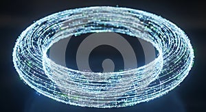 Abstract Digital Ring - Futuristic Technology Concept