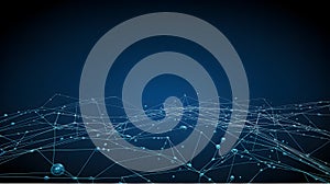 Abstract Digital Network with Floating Spheres technology