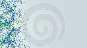 Abstract digital science technology grid visualization