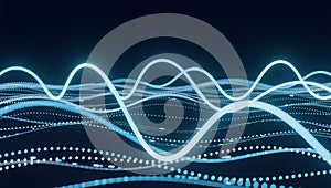 Abstract digital signal waves and data streams â AI content