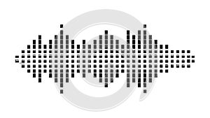 Abstract Digital Sound Wave Pattern. Audio Visualizer and Equalizer Graphic, vector design Generative AI