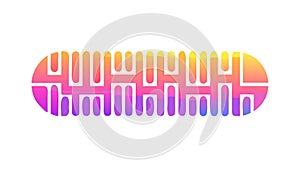 Abstract Digital Sound Wave Pattern, vector design Generative AI