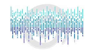 Abstract digital sound wave visualization in blue tones. vector design Generative AI