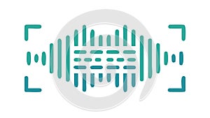 Abstract Digital Sound Wave Visualizer, vector design Generative AI