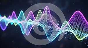 Abstract Digital Sound Waves and Data Visualization