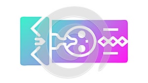 Abstract Digital Stream: Data Flow and Cybernetic Waves, vector design Generative AI