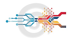 Abstract Digital Stream Lines Vector Graphic for Data Flow, vector design Generative AI